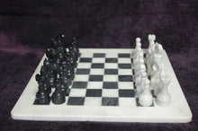 Load image into Gallery viewer, Chess Board, Black &amp; White Onyx
